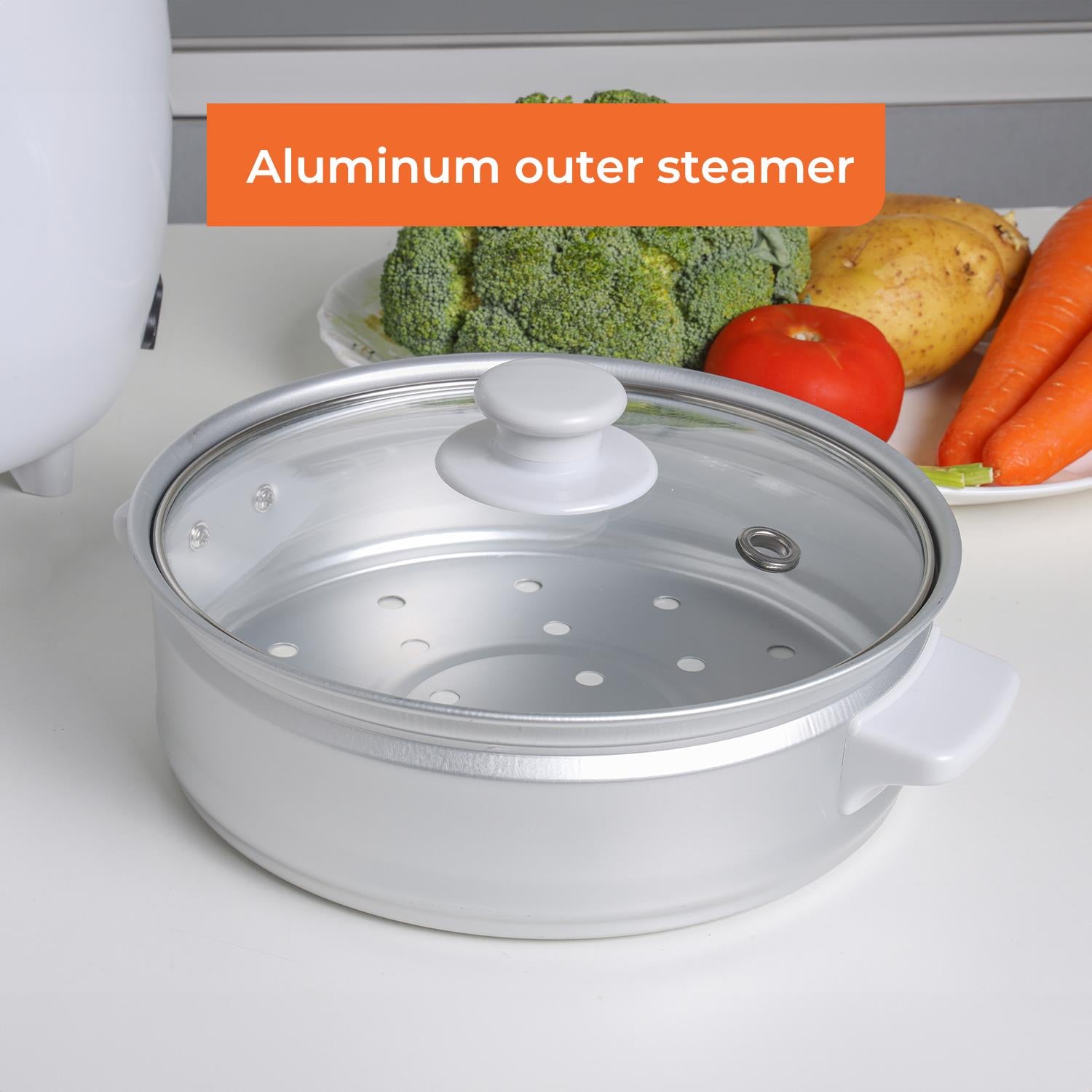 450W Rice Cooker & Steamer Keep Warm Function 1L