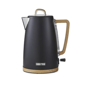 NordiQ Black 1.7L Fast Boil Stainless Steel Electric Kettle