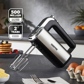 5-Speed Black and Silver Electric Mixer and Whisk 400W
