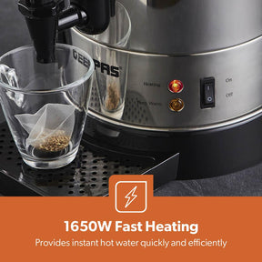 10L Stainless Steel Hot Water Boiler and Catering Urn (1650W)