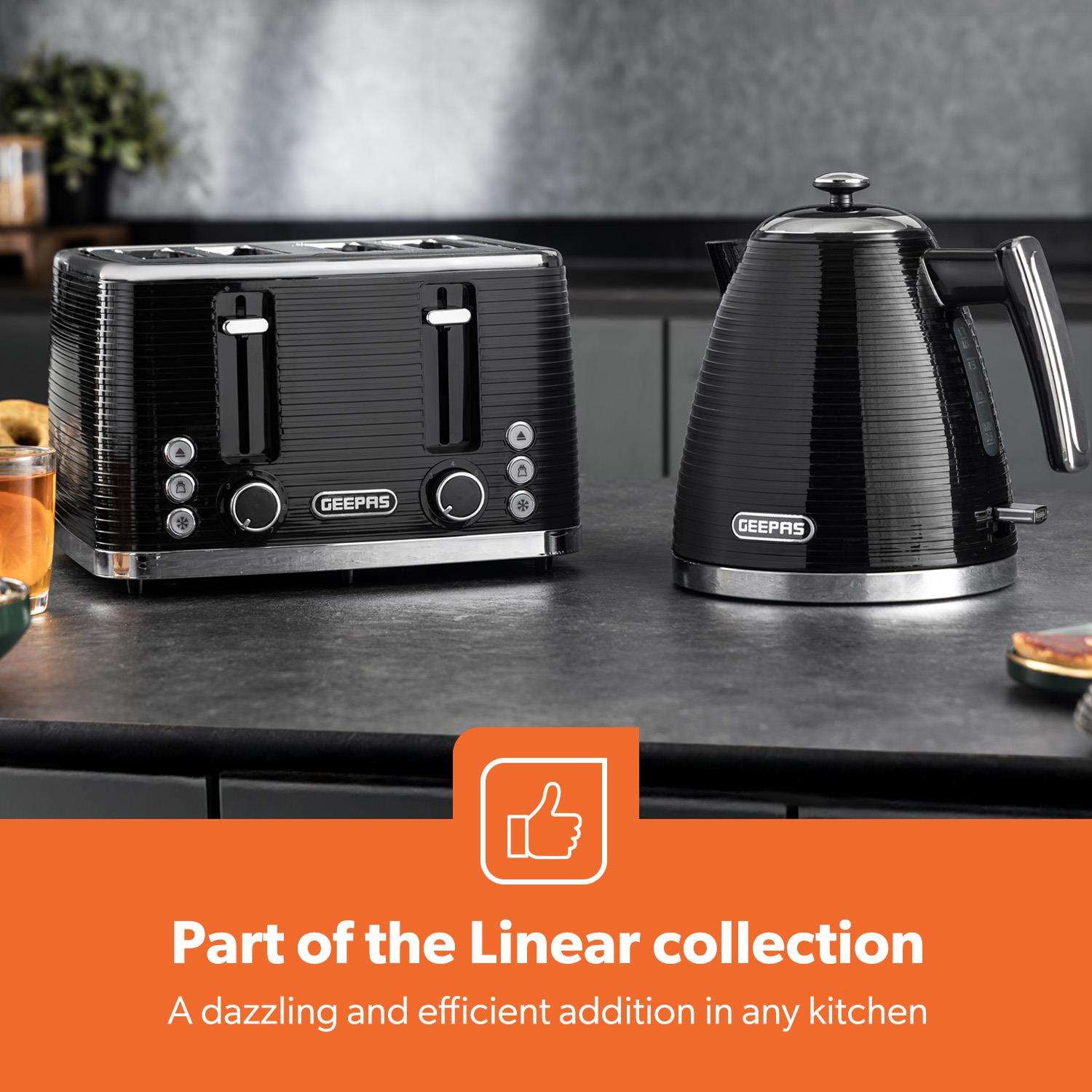 1.5L Filter Coffee Machine, 1.7L Electric Kettle & 4-Slice Toaster Set