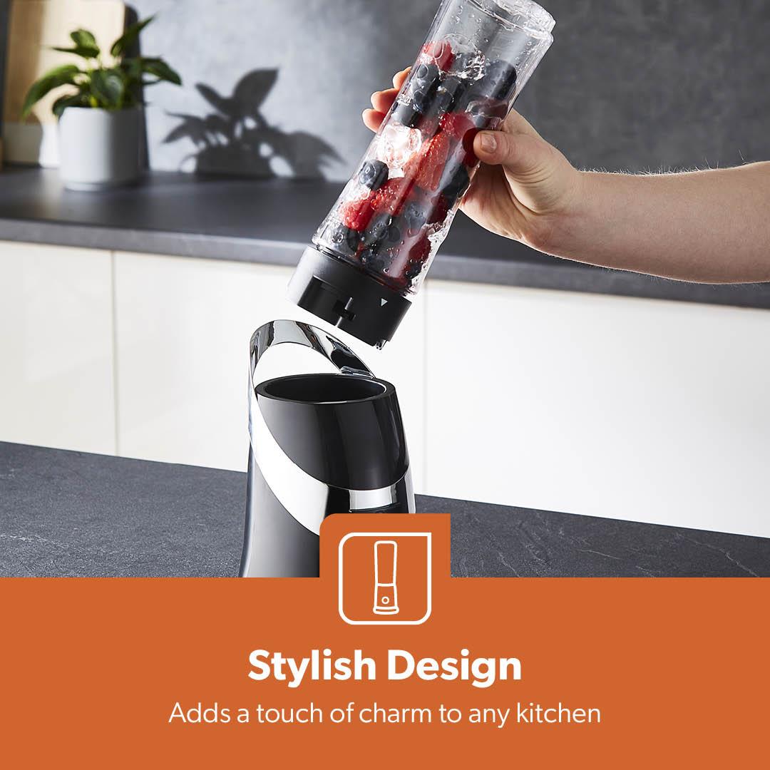 400ml Turbo Slim Blender & Smoothie Maker With Drinking Bottle