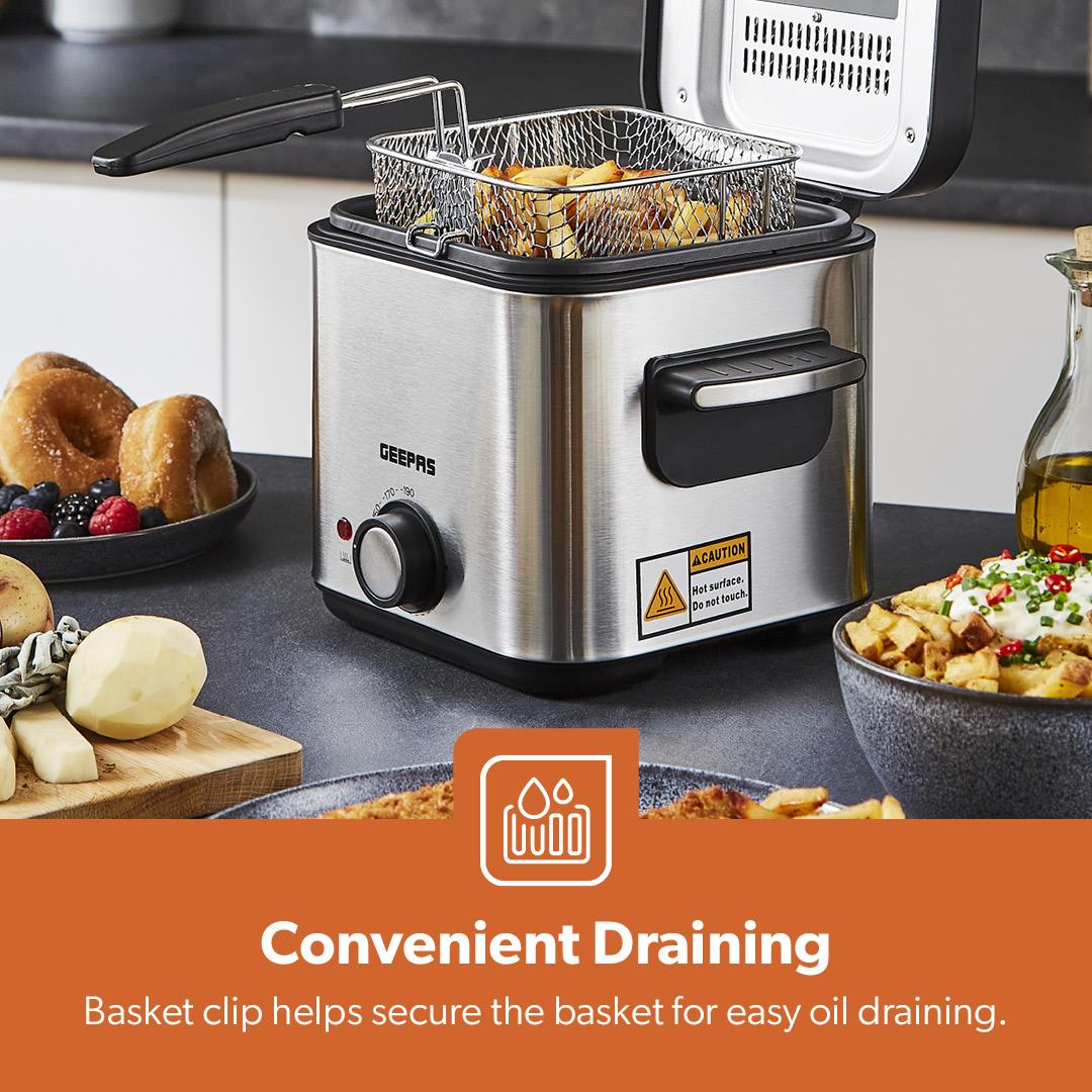 1.5L Stainless Steel Deep Fat Fryer With Viewing Window