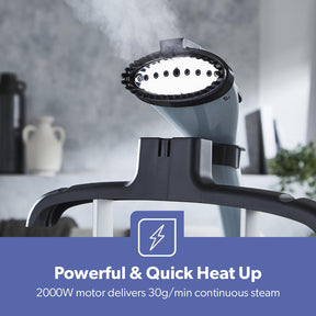 Upright 2000W Clothes Steamer With Integrated Hanger