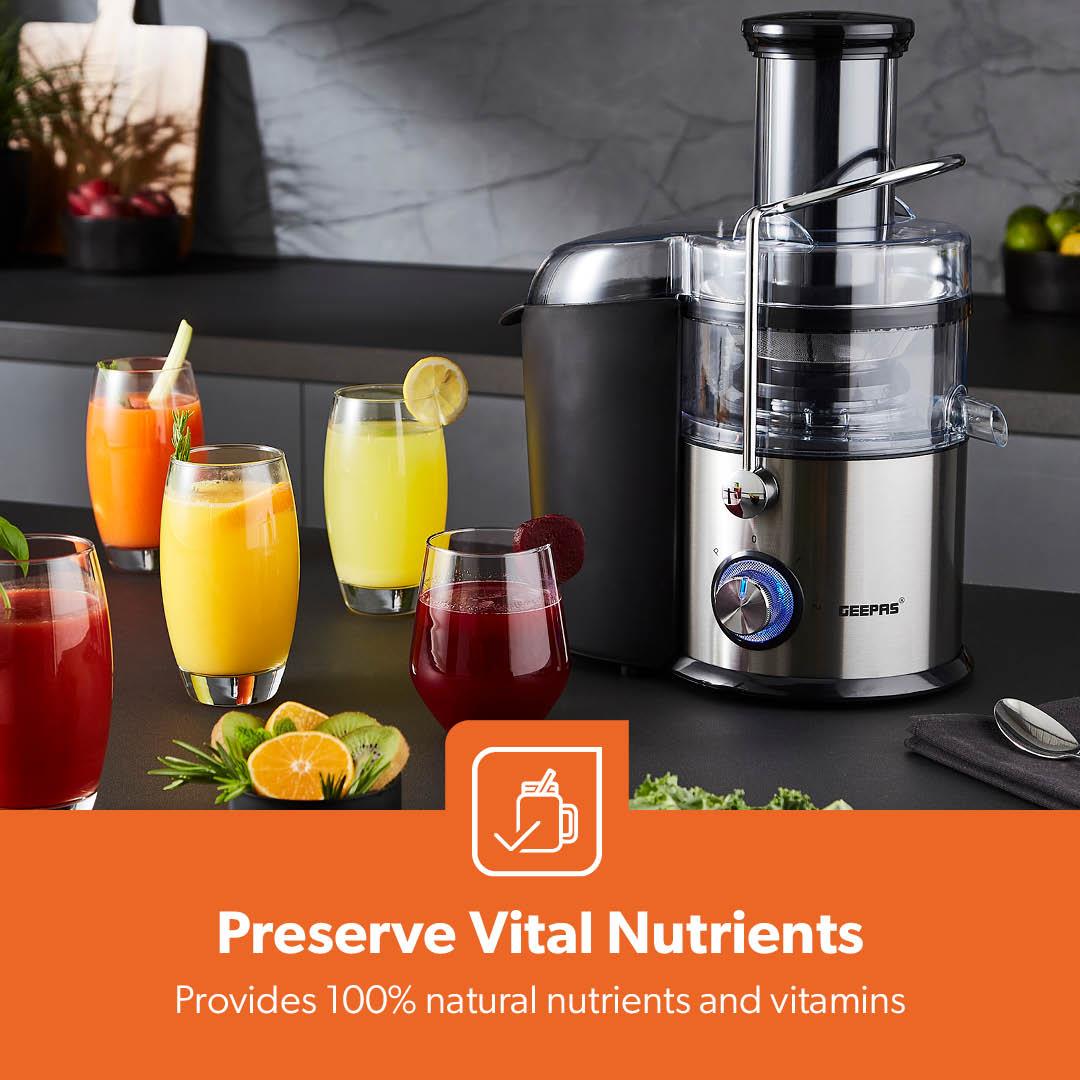 800W Centrifugal Juicer with 2-Speeds and Pulse Function