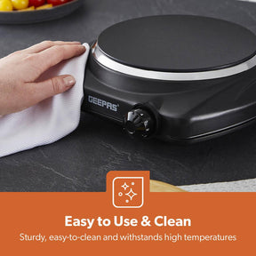 1200W Black Single Portable Ceramic Electric Hot Plate