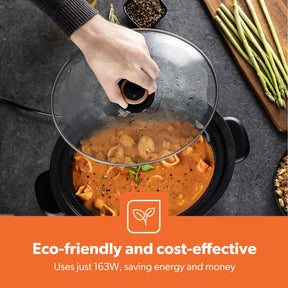 3.5L Black and Gold Matte Slow Cooker With 3 Heat Settings