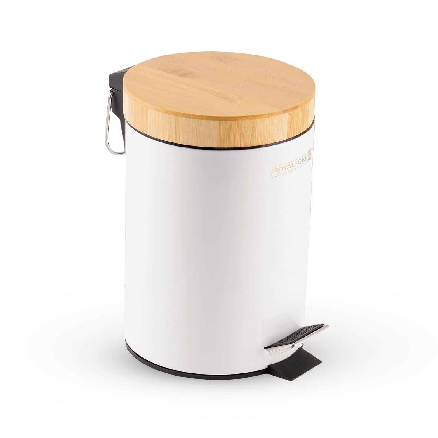 3L White Pedal Home, Kitchen and Bathroom Bin