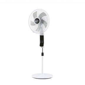 White 16" Digital Pedestal Fan With Remote Control 60W
