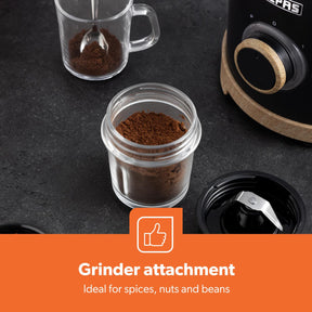 NordiQ Black 2-In-1 Jug Blender With 1.5L Glass Jug