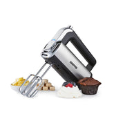 5-Speed Black and Silver Electric Mixer and Whisk 400W