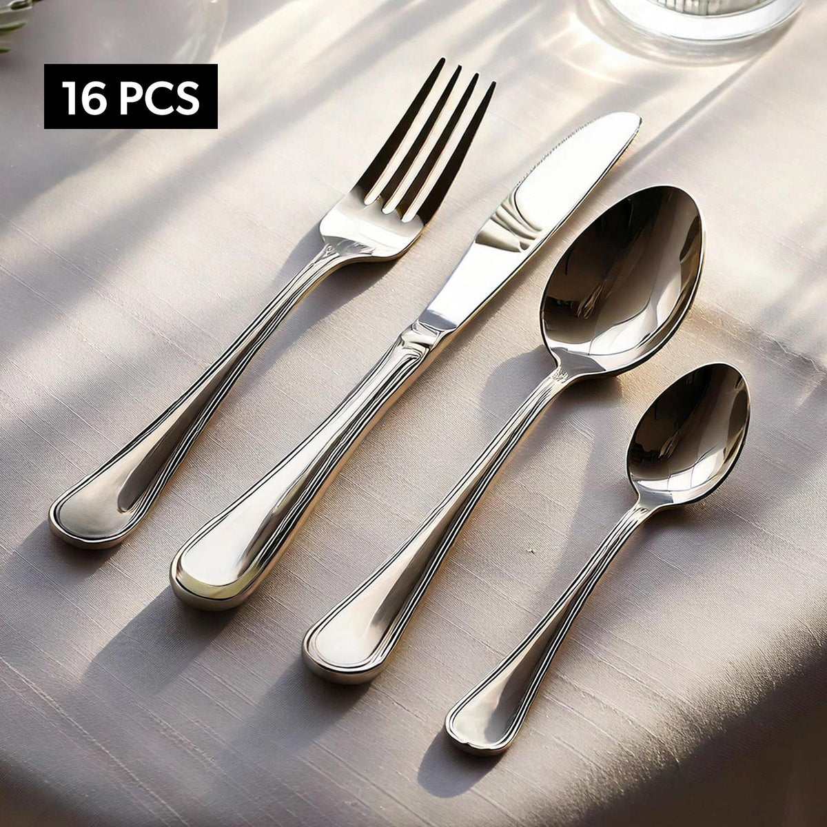 16-Piece Stainless Steel Cutlery Tableware Set