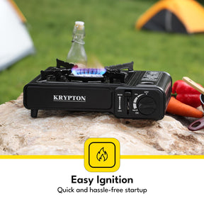 Portable Single Burner Gas Stove - Camping Outdoor Hob Cooker