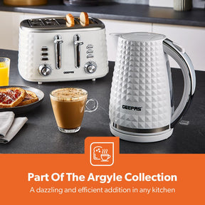 Argyle 1.7L Electric Kettle, 4 Slice Toaster & 20L Microwave Set