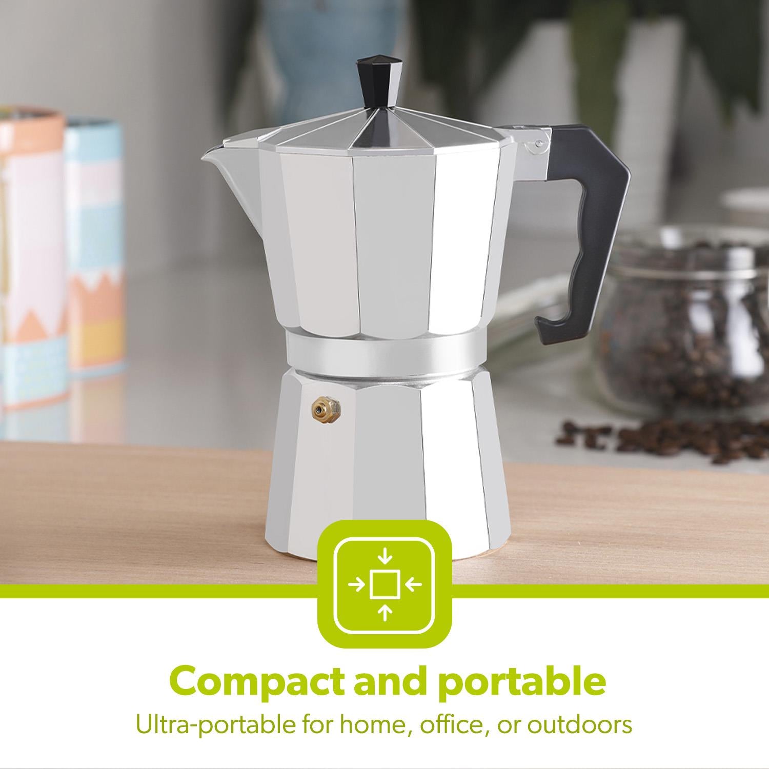 3 Cup Moka Pot Espresso Stove Top Coffee Maker Cafeteria