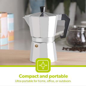 3 Cup Moka Pot Espresso Stove Top Coffee Maker Cafeteria