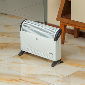 2-Pack White Freestanding Electric Convector Heaters 2000W