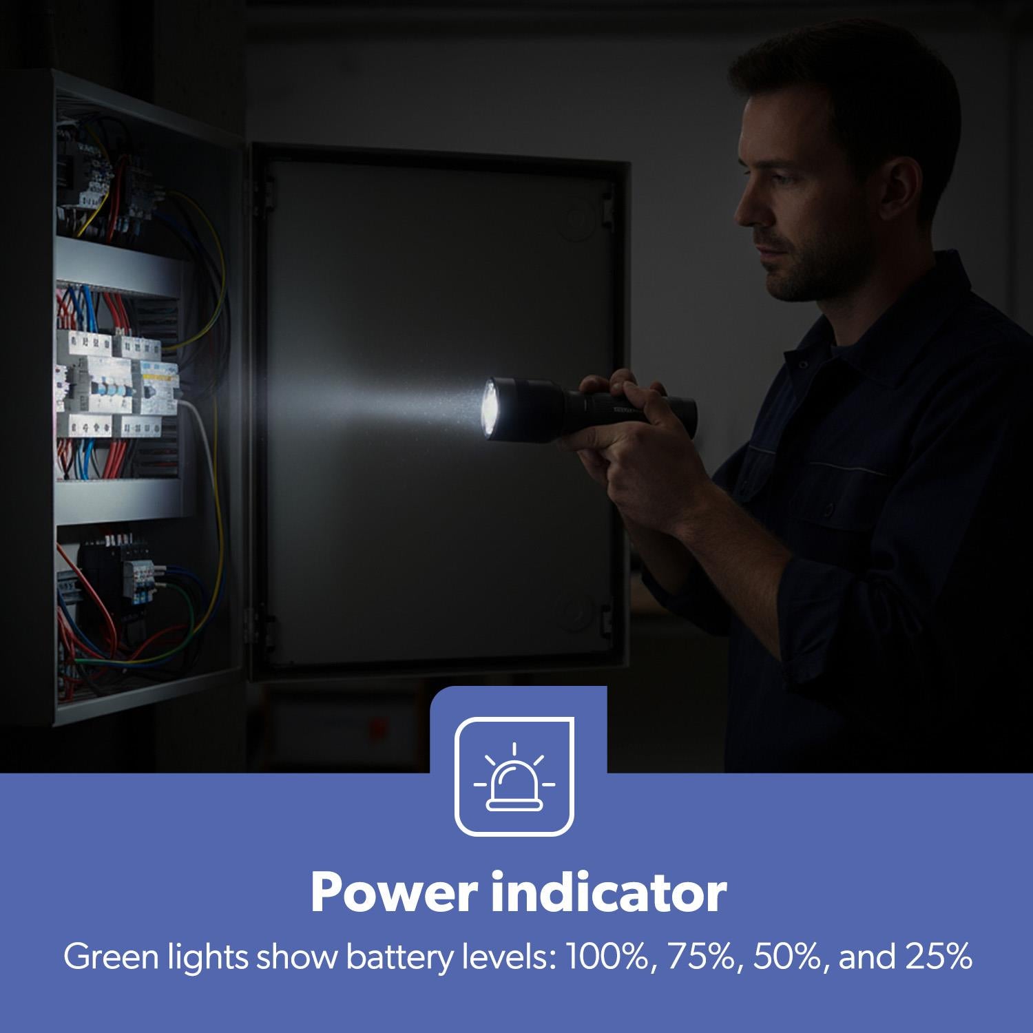 2000 Lumen Zoomable LED Flashlight 4000mAh Battery