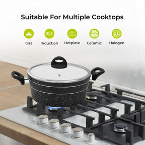 Casserole Dish Stockpot Non-Stick Cookware Pan with Lid 28Cm