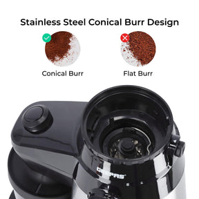 20-Bar Espresso Coffee Machine & Conical Burr Coffee Grinder Set