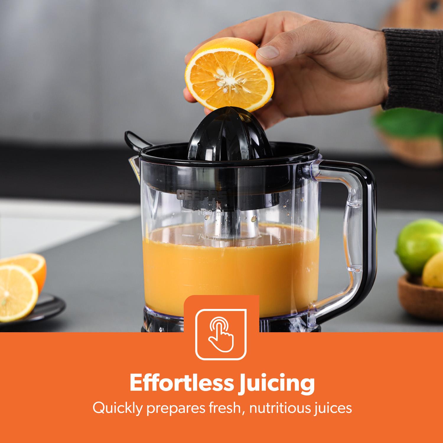 1L Electric Citrus Juicer, Clear-View and Bi-Directional Spin 25W