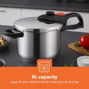 6L Stainless Steel Pressure Cooker With Quick Pressure Release