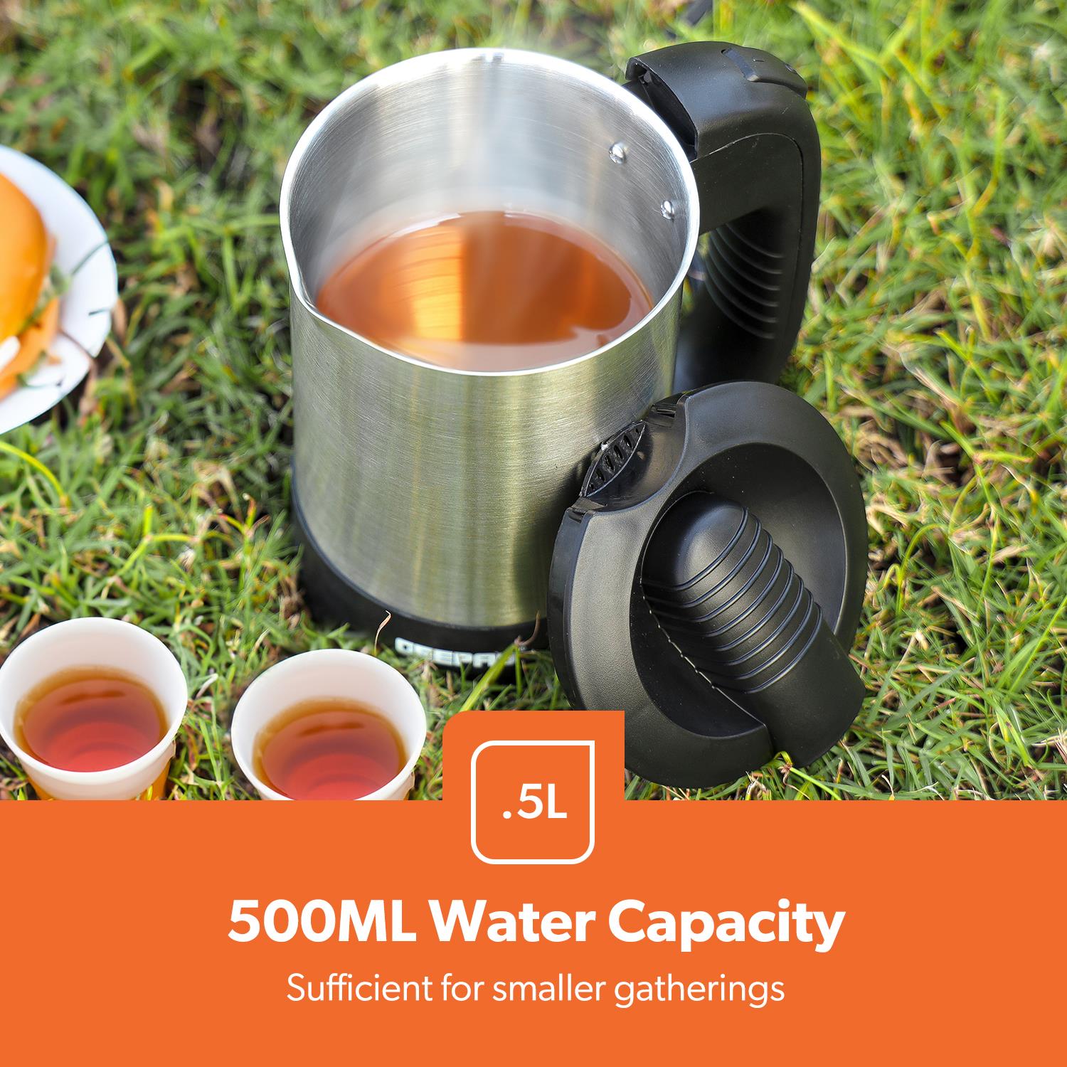 12V Stainless Steel Portable Car and Truck Kettle 500ml