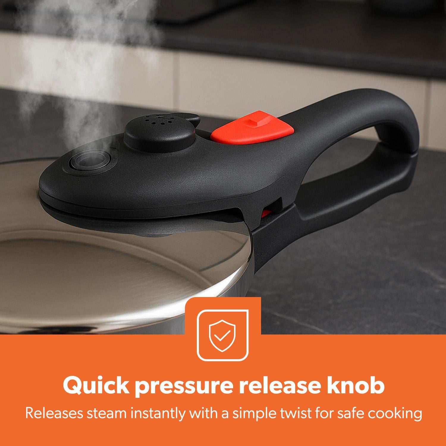 4L Stainless Steel Pressure Cooker With Quick Pressure Release