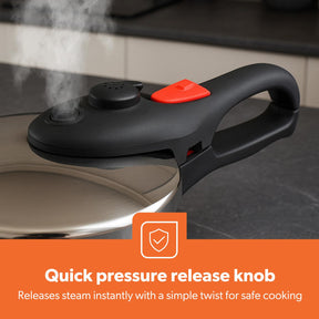 4L Stainless Steel Pressure Cooker With Quick Pressure Release