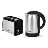 2 Slice Bread Toaster & 1.8L 1800W Electric Kettle Kitchen Set