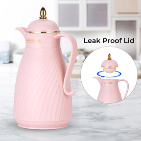 1L Baby Pink Insulated Air Pot Vacuum Flask Thermos Jug