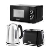 Illuminating Electric Kettle, 2 Slice Bread Toaster & Microwave Set