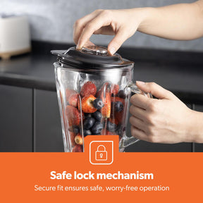 NordiQ Cream 2-In-1 Jug Blender With 1.5L Glass Jug 800W