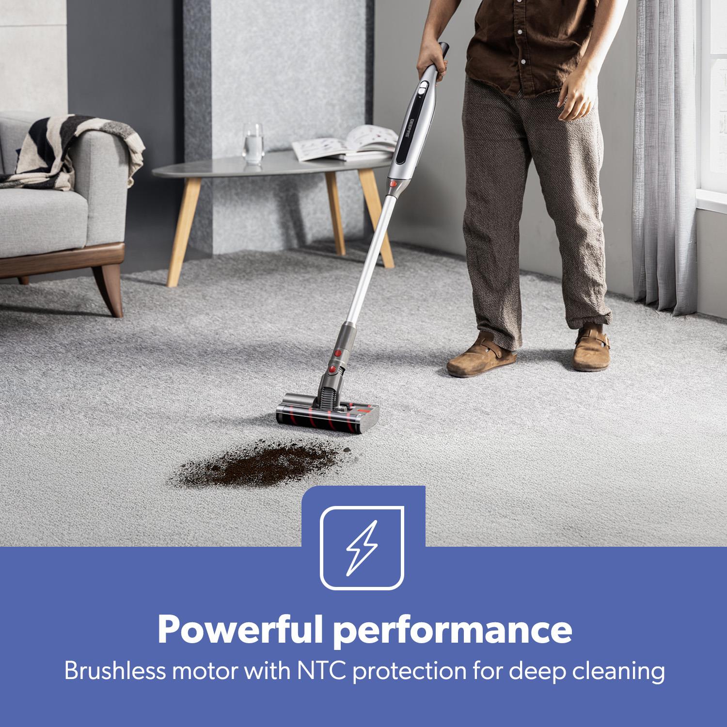 2-in-1 Cordless Upright Stick & Handheld Vacuum Cleaner
