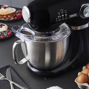 1000W Black Stand Mixer With 5L Bowl - 12-Speed With Beater & Dough Hook
