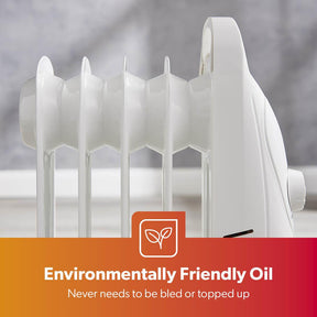 5-Fin White Oil-Filled Radiator 450W Electric Heater