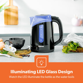 2 Slice Toaster & Illuminating LED Electric Kettle Set