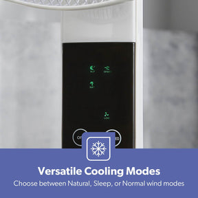 White 16" Digital Pedestal Fan With Remote Control 60W