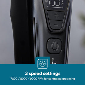 9000 RPM DLC Stainless Steel Digital Clipper and Trimmer