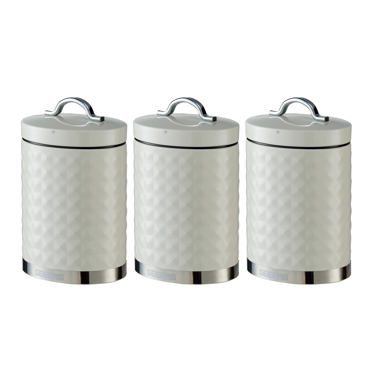 3-Piece Cream Airtight Kitchen Storage Canister Sets