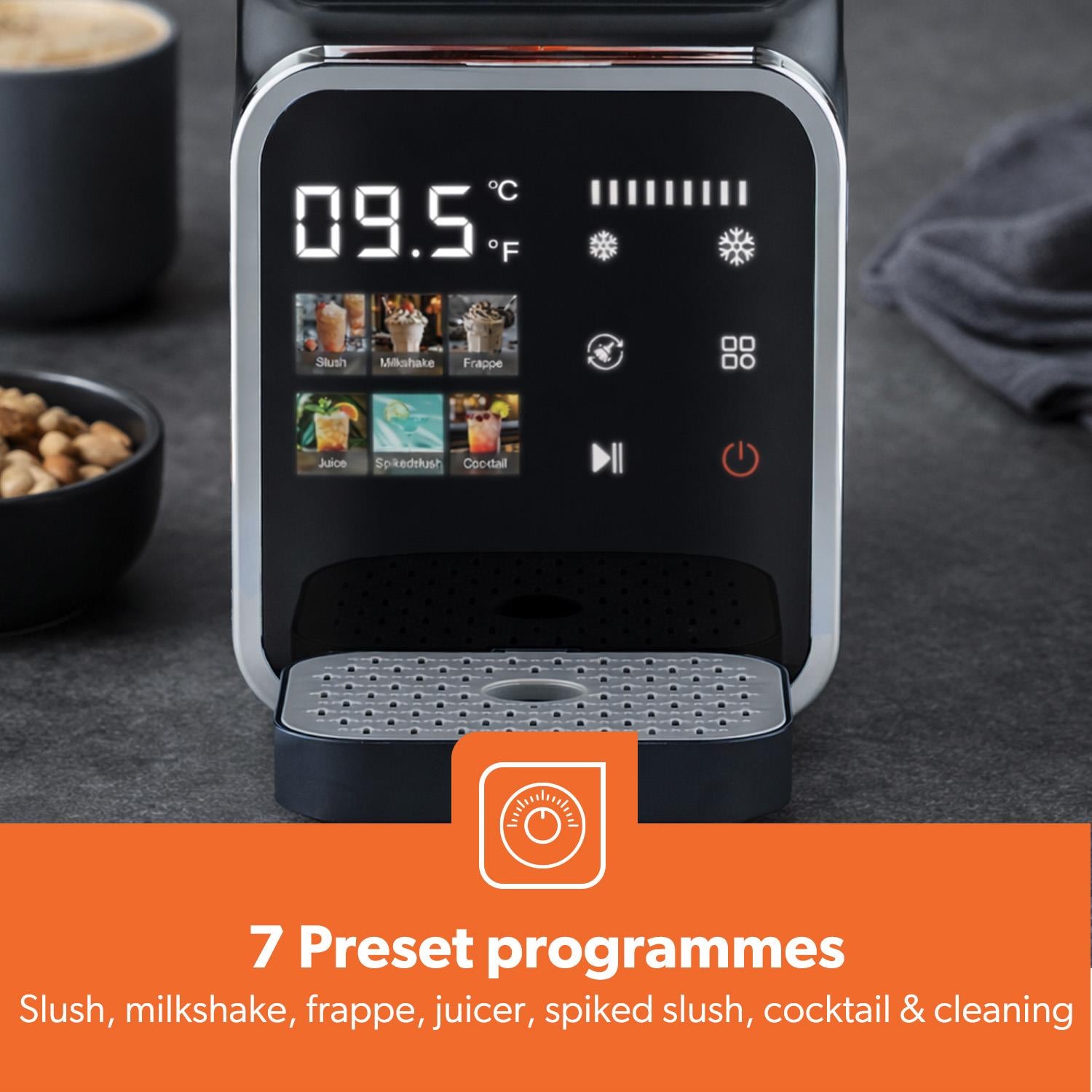 1.8L Slush Machine Touchscreen Icy Drink Maker For Icy Drinks & Cocktails