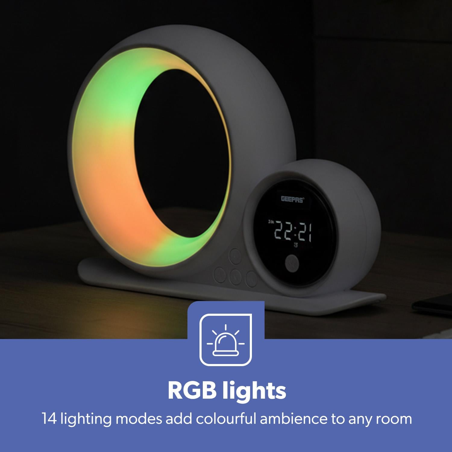 3-In-1 Bedside Desk Lamp, Bluetooth Speaker, Alarm Clock
