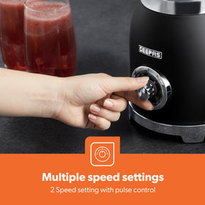 Retrovive Black 2-In-1 Jug Blender With 1.5L Glass Jug 800W