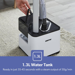 Upright 2000W Clothes Steamer With Integrated Hanger