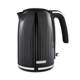 1.7L Rapid Boil Fluted Black Jug Cordless Electric Kettle