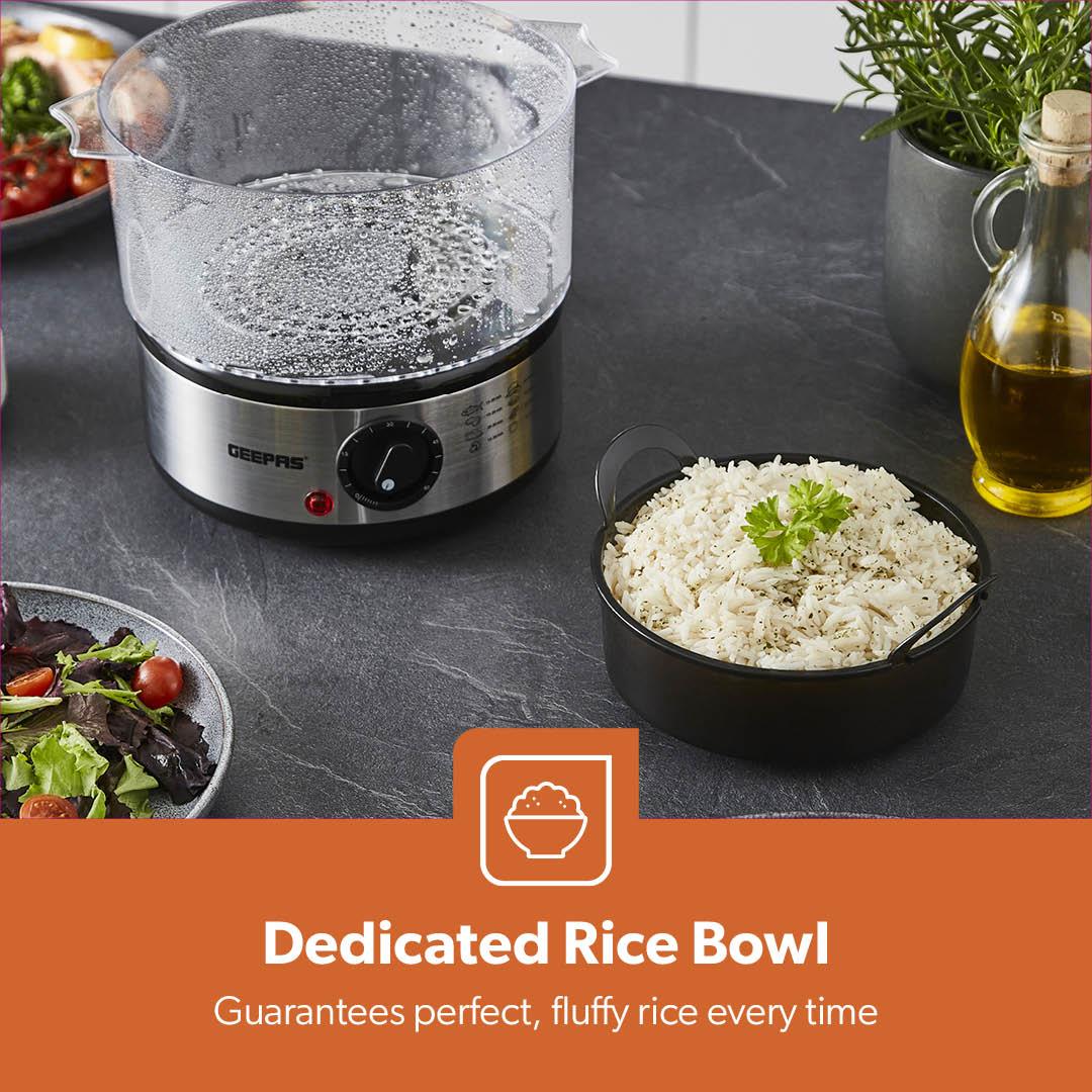 7.2L Stainless Steel Electric Food Steamer With 3 Tiers