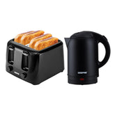 1.8L Stainless Steel Kettle & 4-Slice Toaster Combo