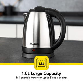 1.8L Stainless Steel Electric Kettle With Auto Shut-Off 1500W