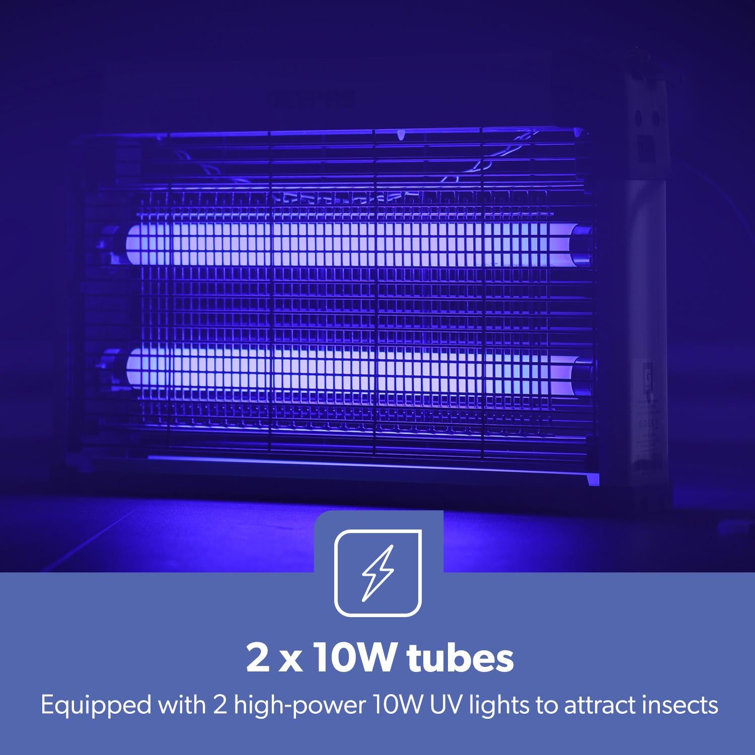 20W Powerful Indoor Fly Insect Zapper With UV Bulbs