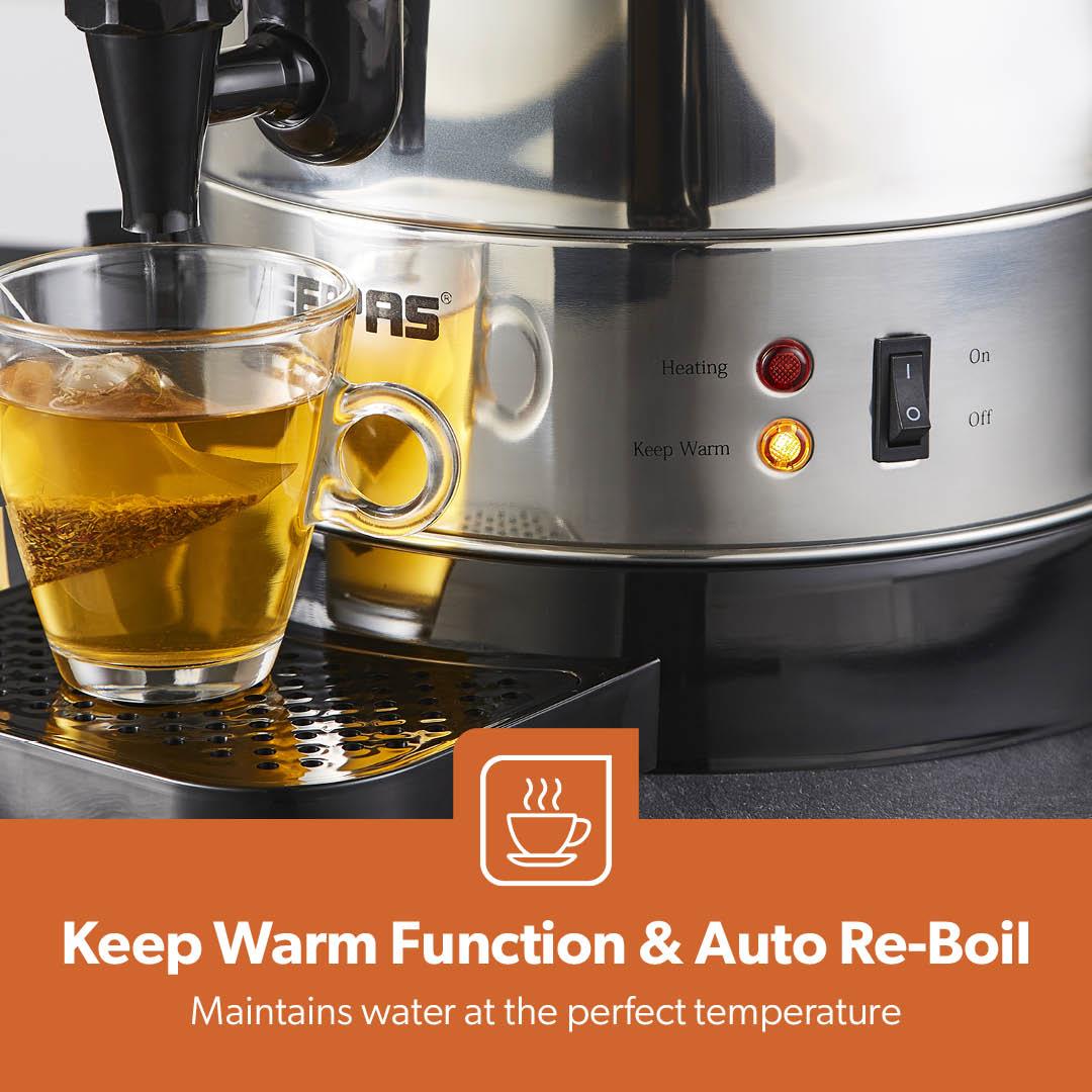 20L Stainless Steel Hot Water Boiler and Catering Urn (1650W)